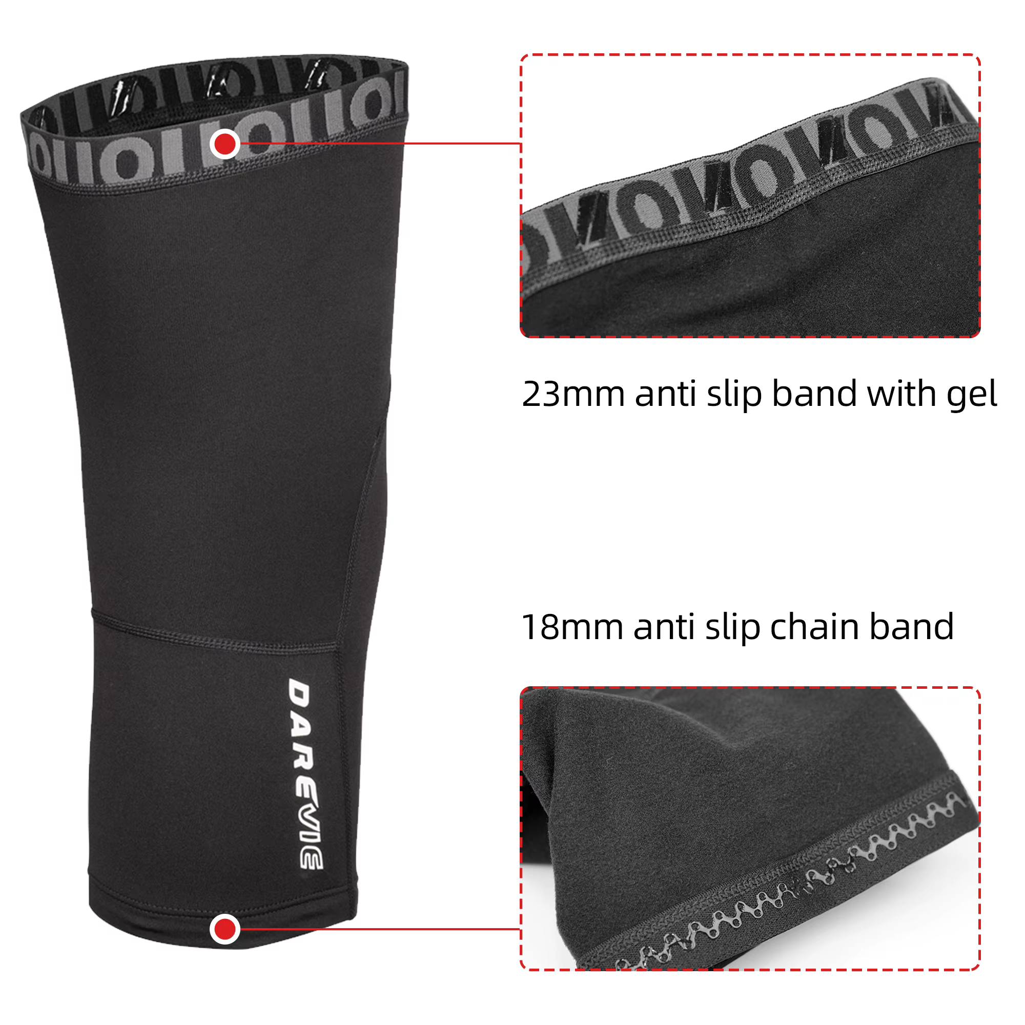 DAREVIE cyclisme jambières thermique polaire hiver
