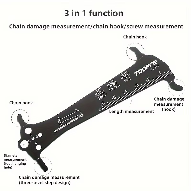 Règle de mesure de chaîne de vélo