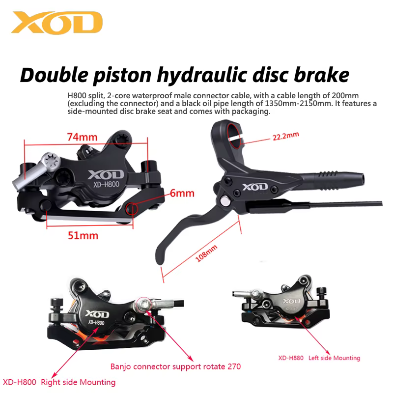 XOD H800/H880 frein à disque hydraulique pour Scooter électrique KUKirin G2 Master G2 Ultra G2 PRO 2025 huile
