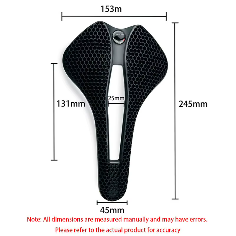 Selle de vélo ventilée 3D BALUGOE – Légère et qui brille dans le noir pour le cyclisme VTT/route