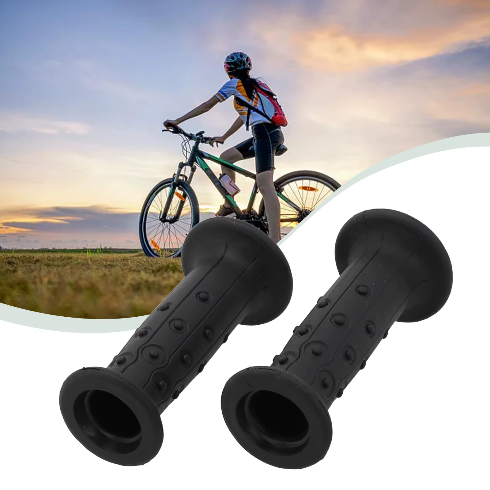 1 paire de poignées de guidon de vélo en caoutchouc