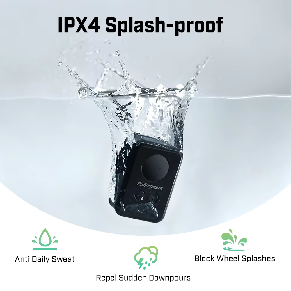 Ridingmark – gonfleur de pneus de vélo électrique étanche IPX4, 120PSI, jauge de pression LED, pompe à vélo rechargeable Schrader Presta