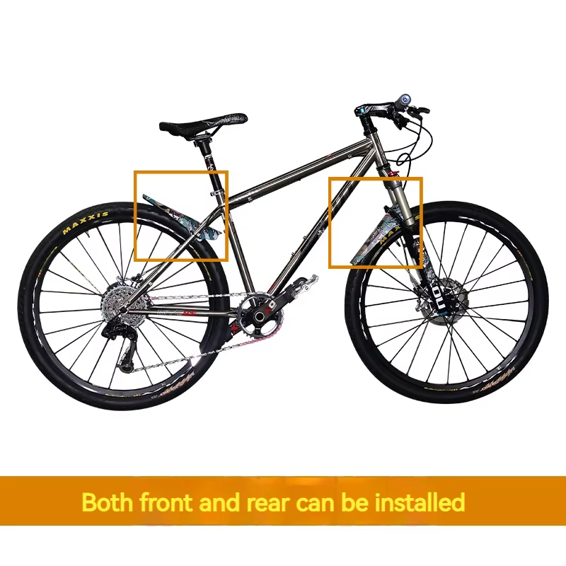 ENLEE VTT garde-boue personnalisé en Fiber de carbone motif couleur DH descente VTT selle