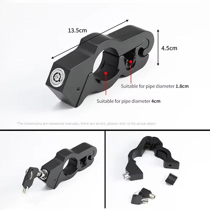 Serrure solide pour guidon de moto