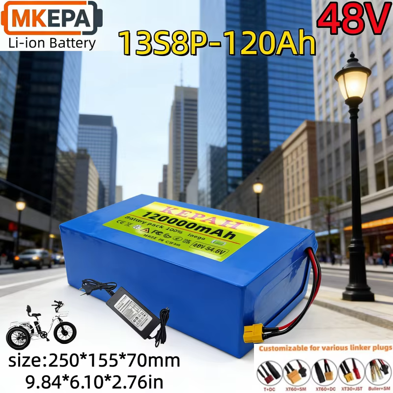 Batterie de scooter 48V 120Ah 13S8P pleine capacité