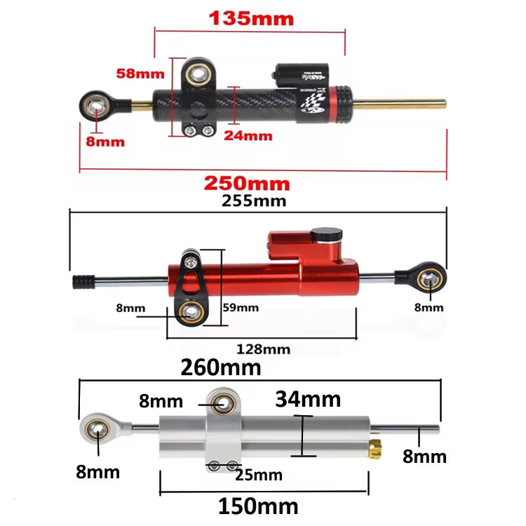 Amortisseur de direction directionnel pour trottinettes électriques AUSOM DT2 PRO & KUGOO F3 PRO MAX 52V à double moteur – Stabilisateur de conduite