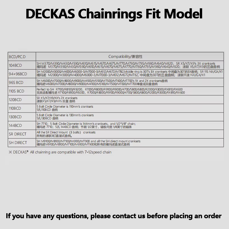 DECKAS 94 + 96BCD plateau simple 32T/34T/36T/38T/40T/42T vtt vélo de montagne couronne ovale ronde 94 + 96 BCD M4000 GX NX X1 manivelle