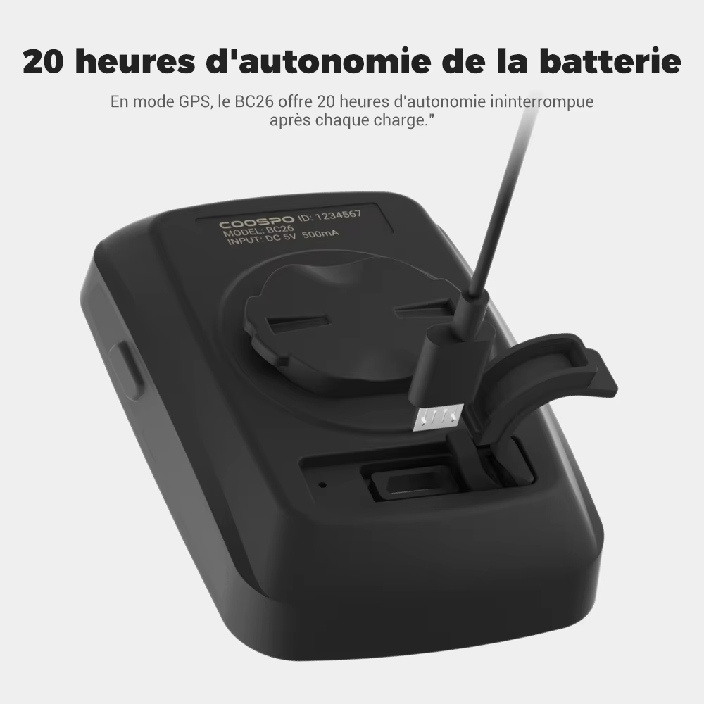 COOSPO BC26 Compteur Velo sans Fil GPS