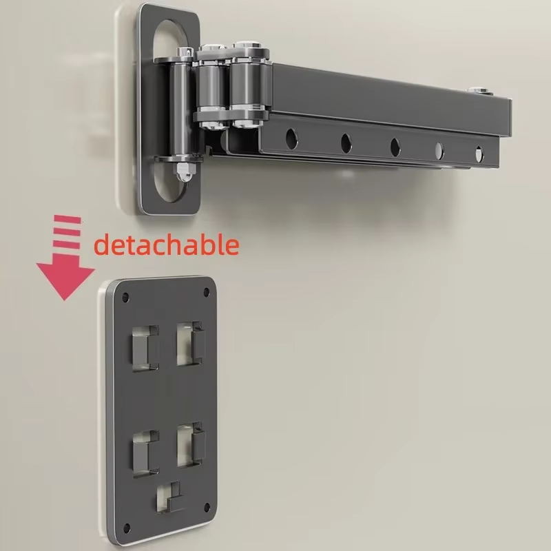 Ensemble de rideaux de douche pliants de qualité supérieure, cloison invisible rétractable sans perceuse, séparation sèche-humide en polyester imperméable