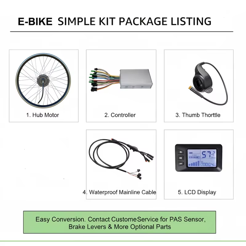 Kit de Conversion de vélo électrique 250-500W