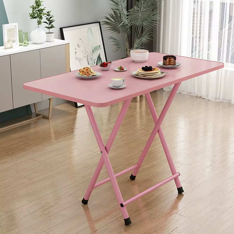 Table pliante simple de petite taille pour la maison, table à manger, table d'étude pour étudiants, table portable à double barre pour dortoir ﻿