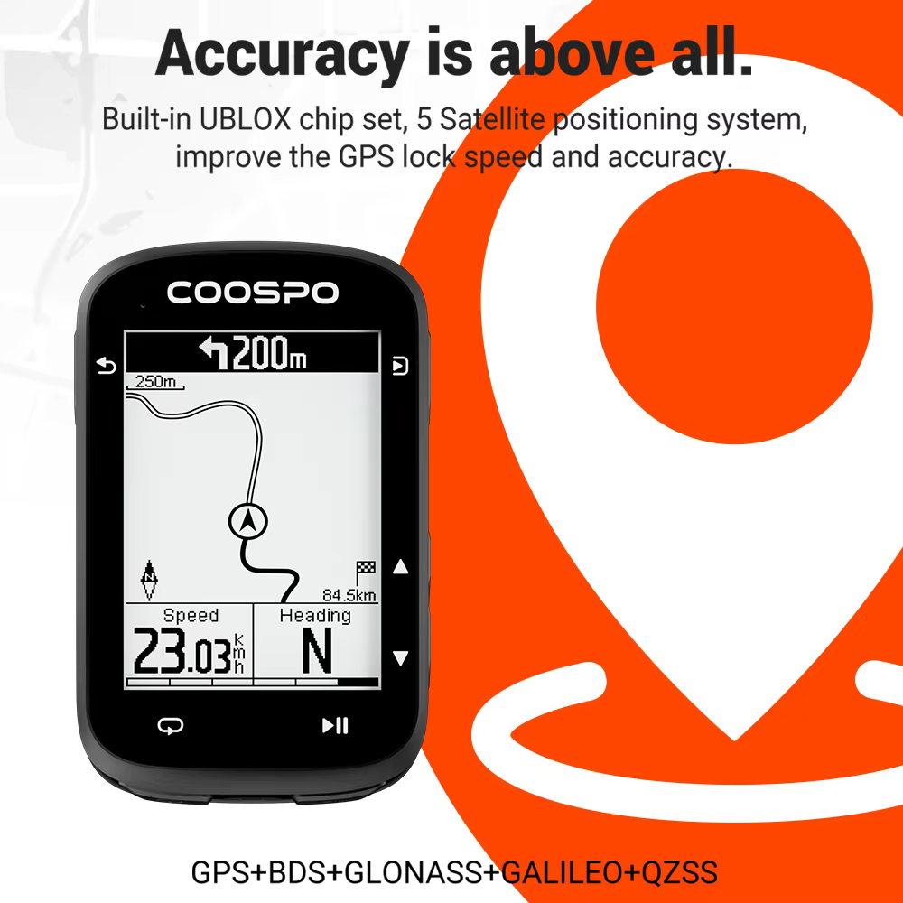 COOSPO CS500 Route Navigation vélo ordinateur GPS cyclisme odomètre sans fil