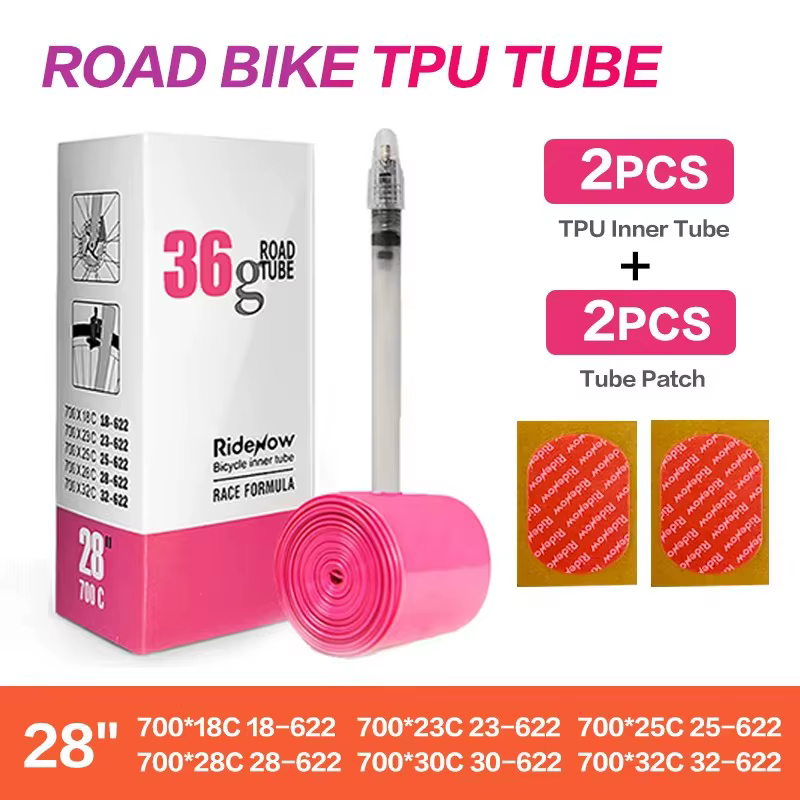 Chambre à air ultralégère vélo de route 700c 18 23 25 28 30 32