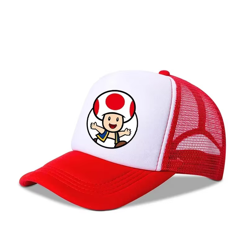 Casquette de baseball Mario Wario Toad Luigi Peach Princess pour enfants, figurines de jeux d'anime, casquette de costume Mario, chapeau pare-soleil à lettres, cadeau pour enfants