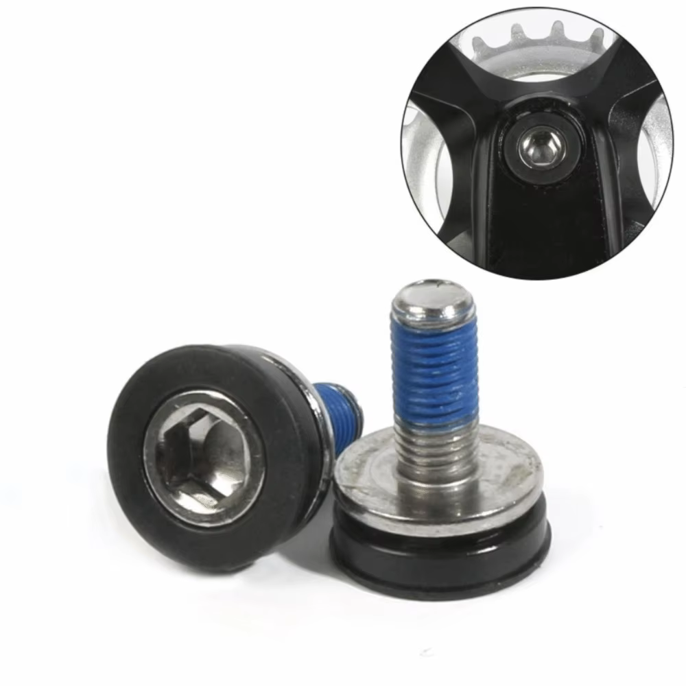 Vis de fixation de manivelle de vélo M8 avec capuchons, vis de fixation de boîtier de pédalier en acier haute résistance, longueur 18mm pour FSA/ Suntour/ Prowheel, 8 pièces
