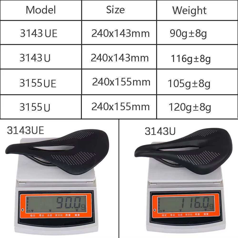 Selle de vélo de route ELITAONE MTB en carbone super légère 89±5g