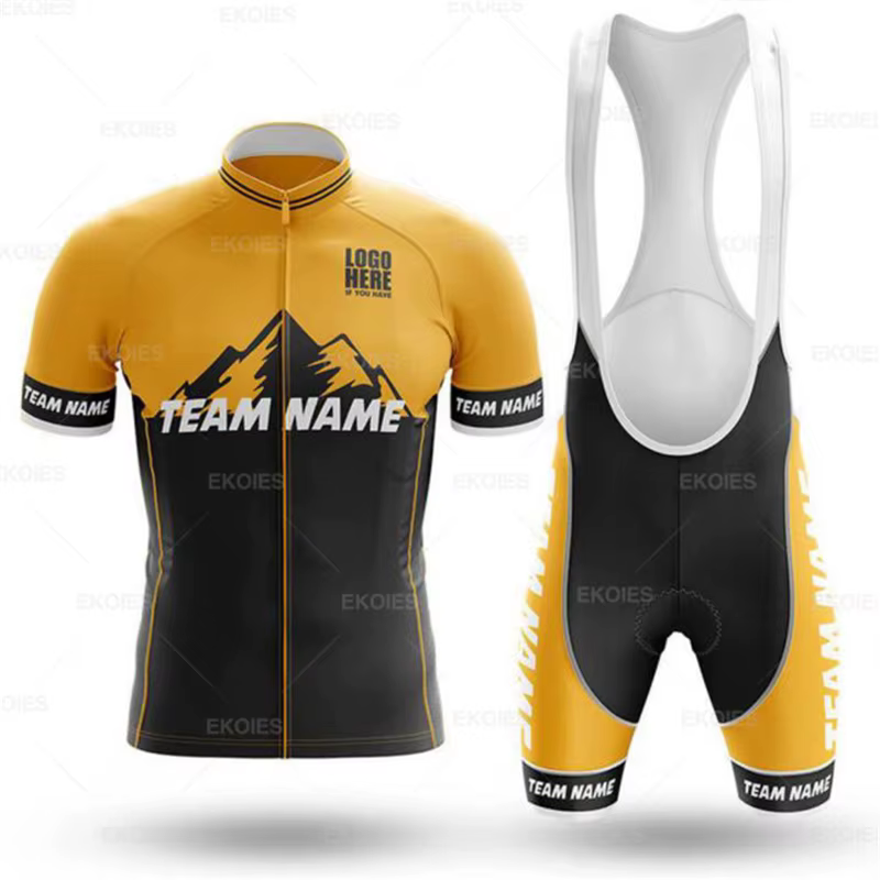 Personnaliser personnaliser vtt vélo vêtements été unisexe vélo respirant vêtements professionnel personnaliser équipe cyclisme maillot ensemble