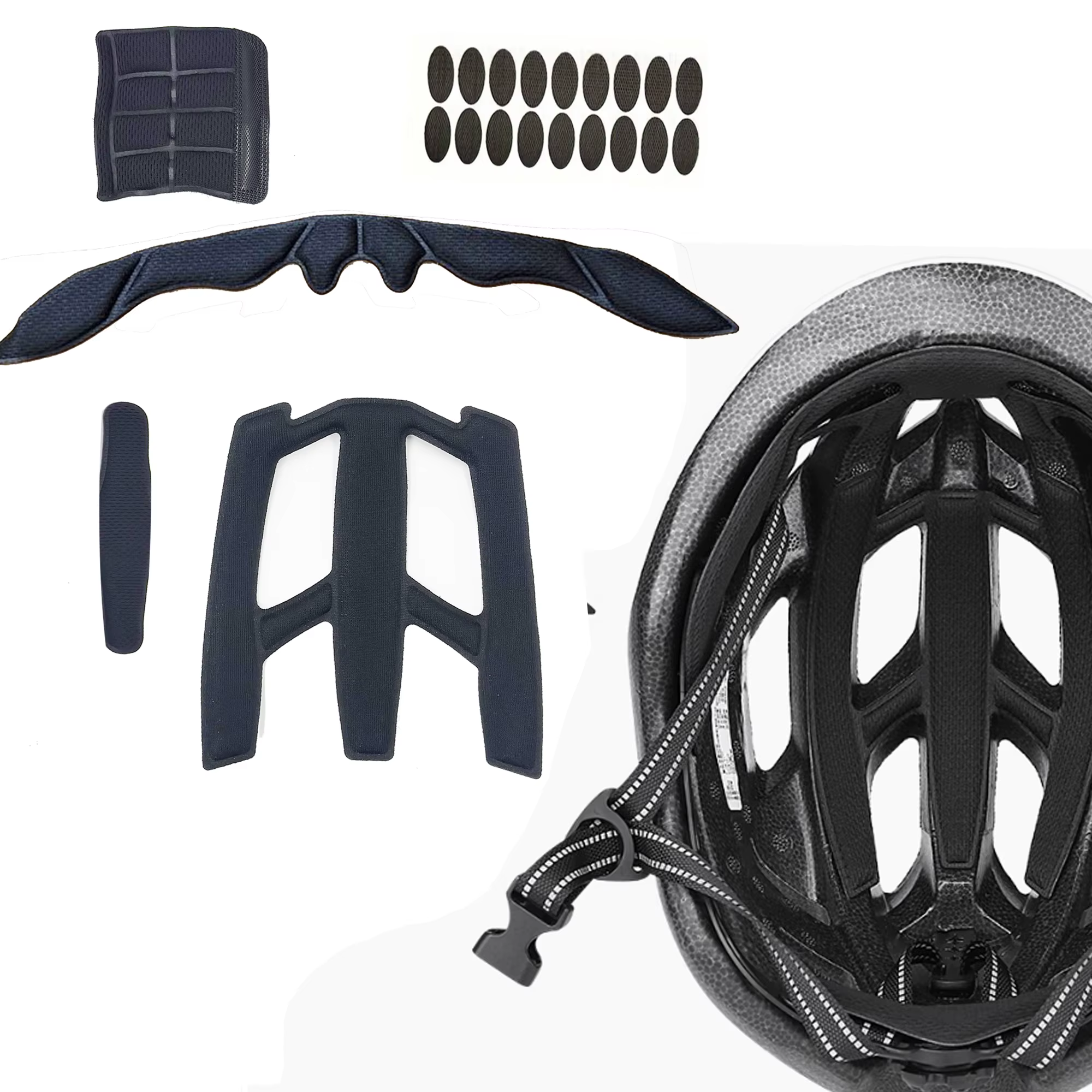 Doublures de casque de vélo avec mentonnière
