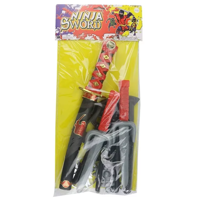 Costume de ninja pour garçons, jouets pour enfants, ensemble de couteaux de cosplay de samouraï japonais, fléchettes de ninja, collection de jouets, jouet bizarre