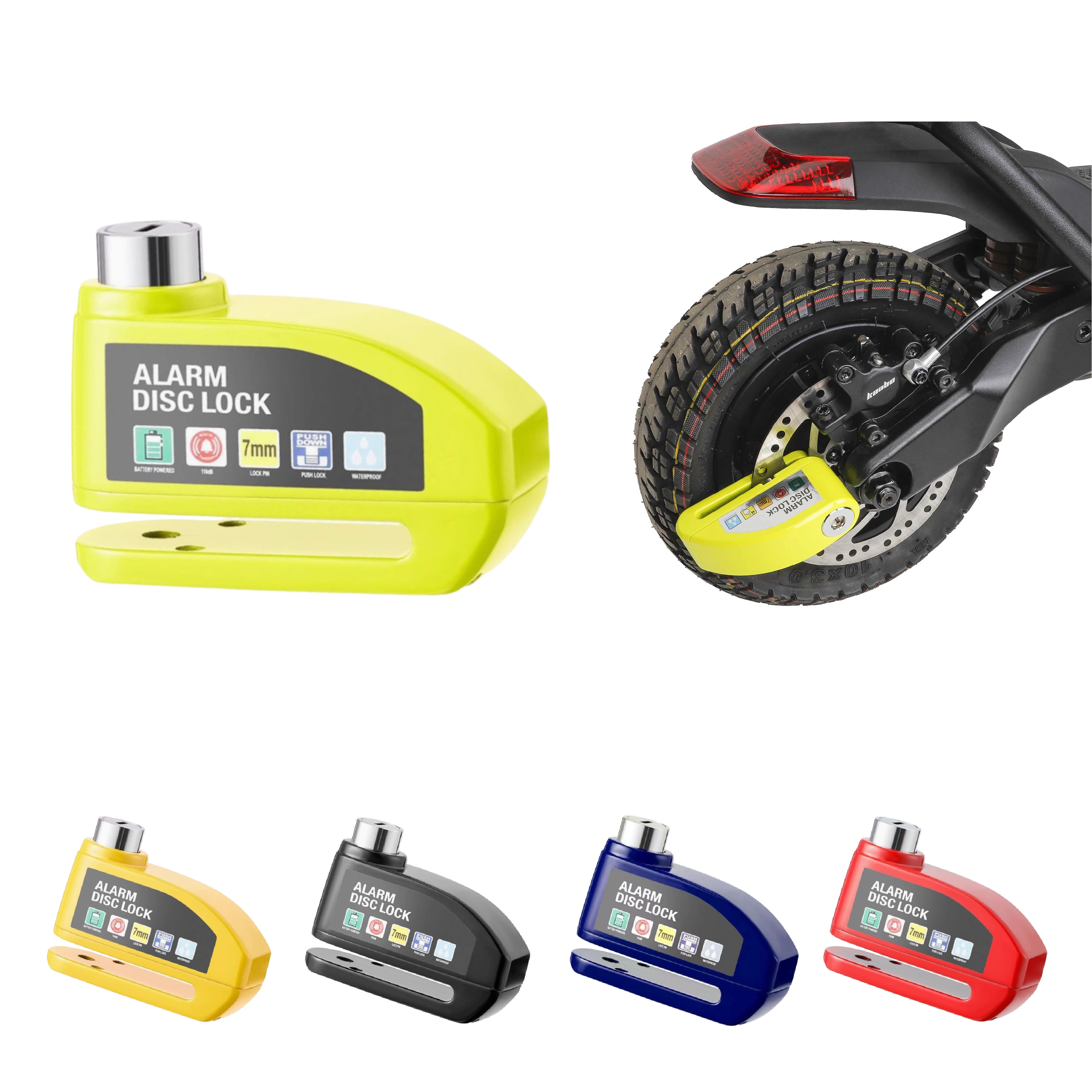 Scooter électrique moto alarme disque serrure métal étanche antivol freins