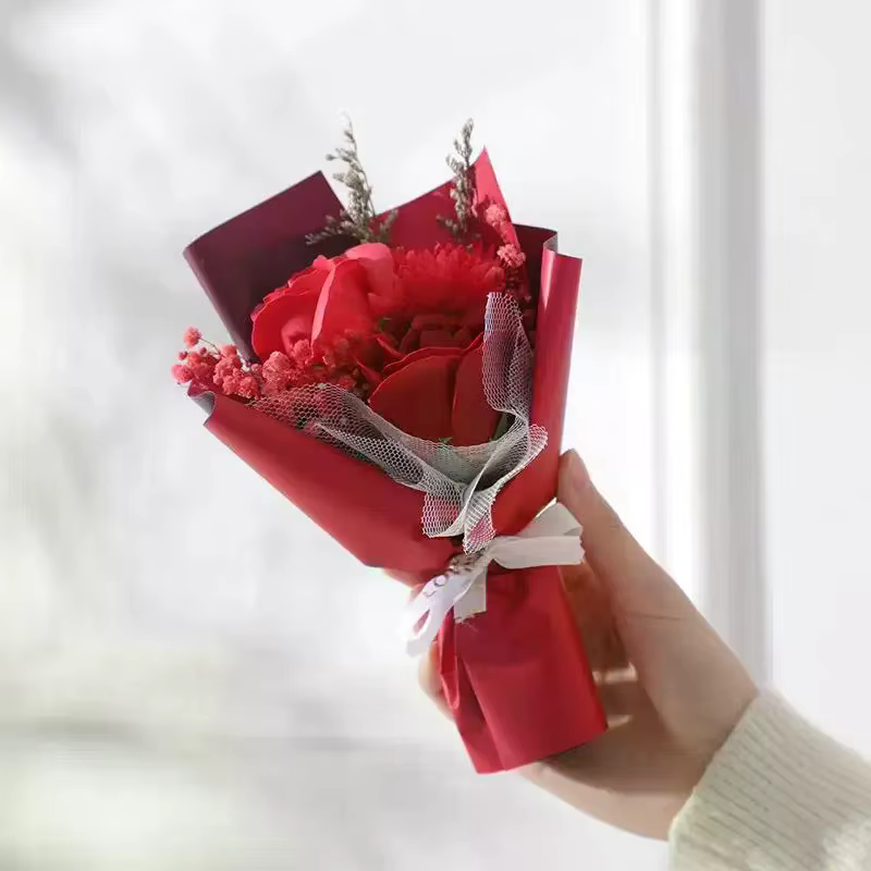 Décoration de cadeau pour la Saint-Valentin, bouquet de roses artificielles, fleurs artificielles pour cadeau de petite amie, décoration pour la fête des mères