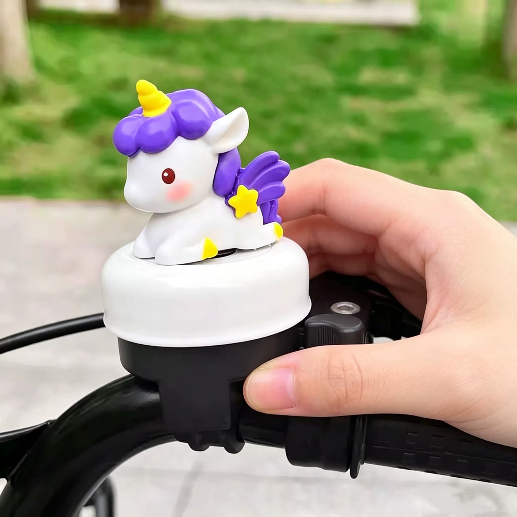 Sonnette de vélo licorne de dessin animé mignonne