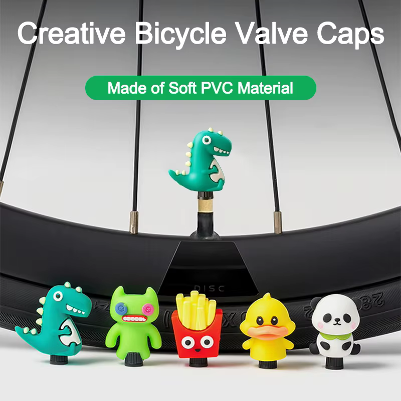 Capuchons de valve de vélo universels à motif de dessin animé