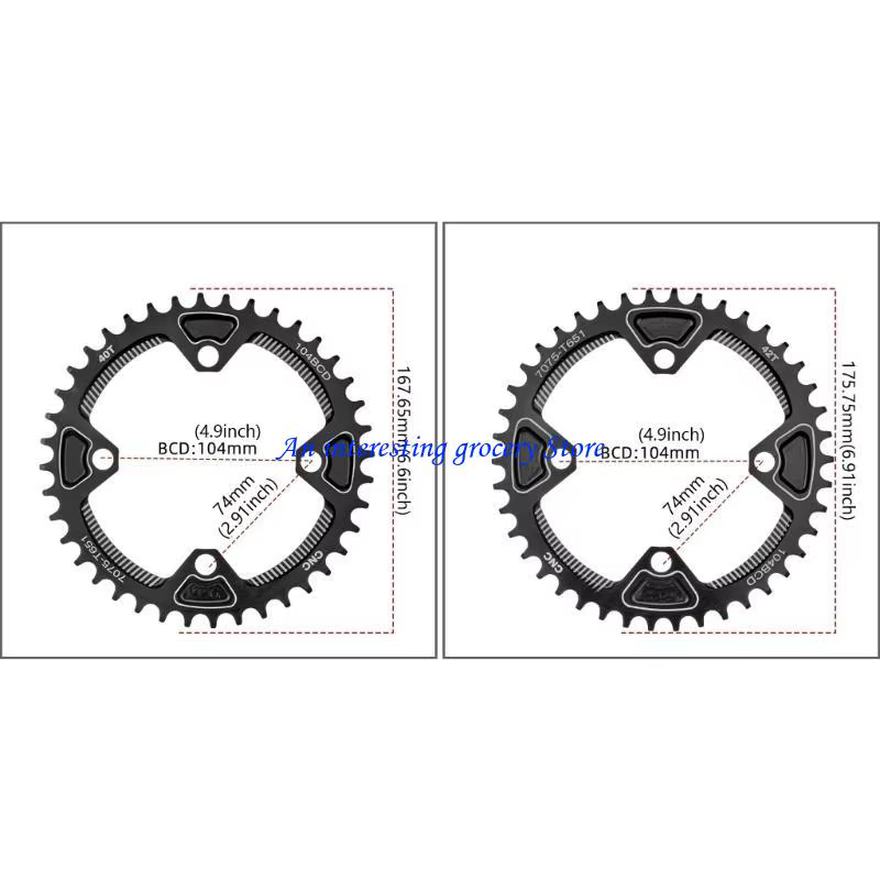 652d Bicycles Crankset Tooth 104BCD Wheel pour les vélos route