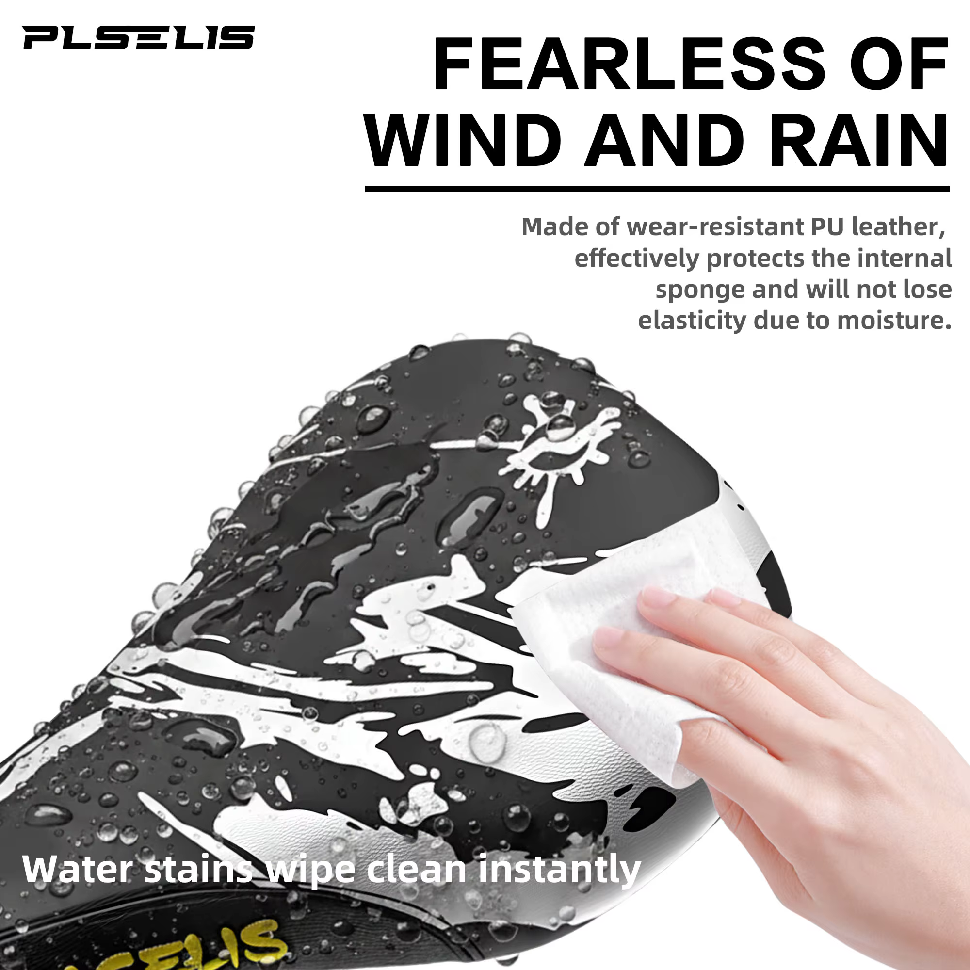 Selle de vélo de montagne PLSELIS de haute qualité : dessus en cuir PU