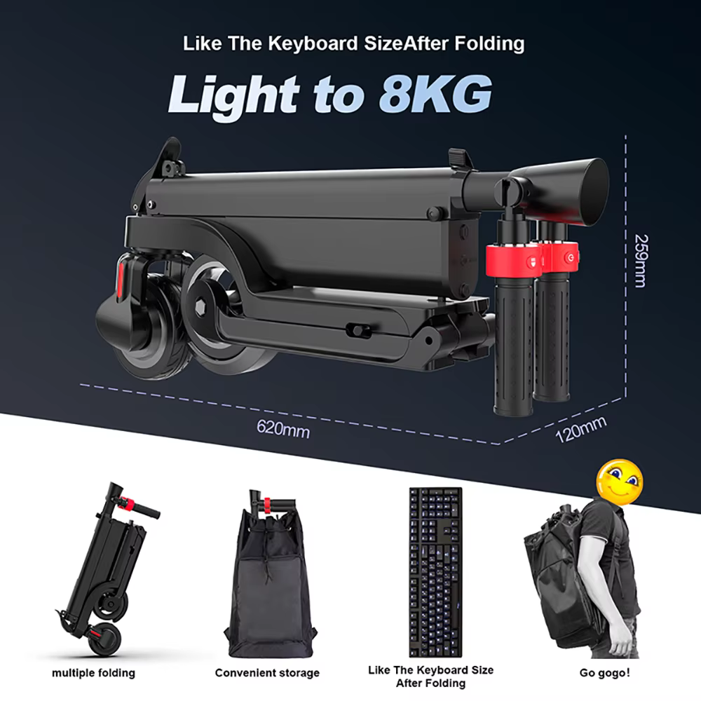 HX X6 Scooter électrique adulte 350W 7.5AH 36V 25 KM/H pliable