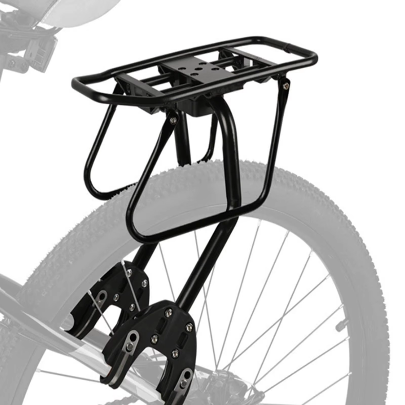 Porte-bagages arrière stable en alliage d'aluminium pour vélos de banlieue