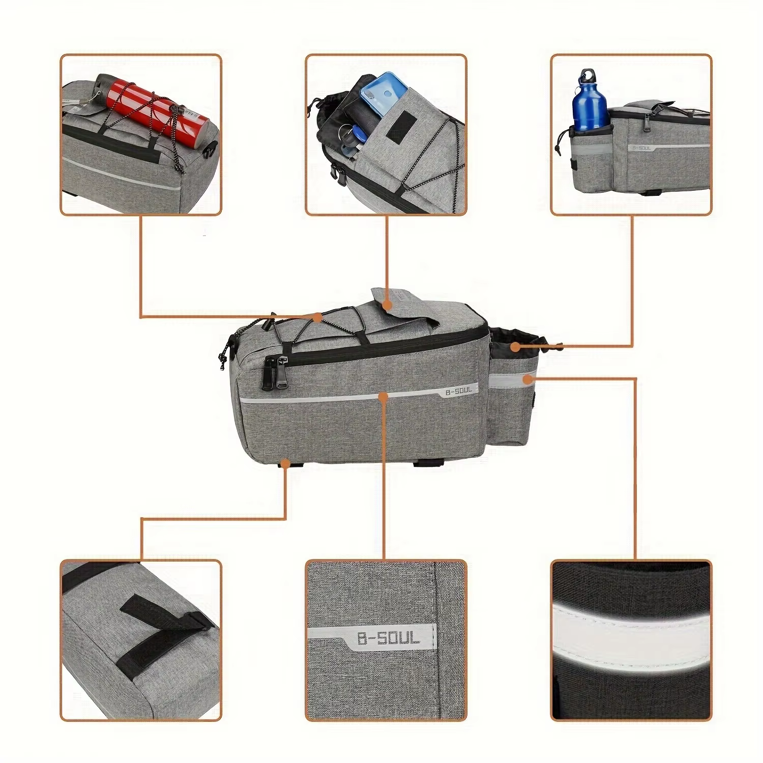 Sac arrière en chameau pour vélo de montagne B-SOUL