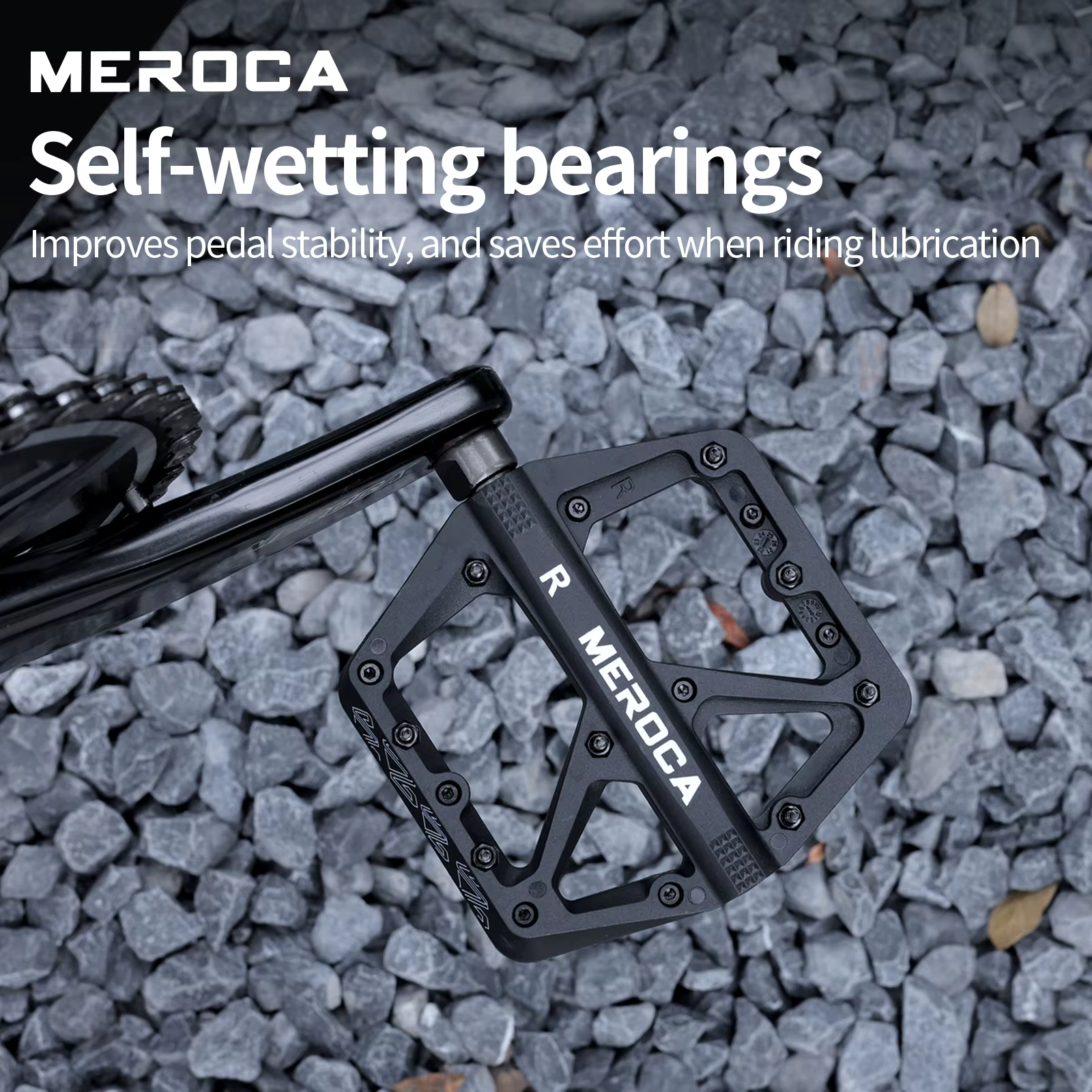 MEROCA C569 pédale de vélo large plate-forme antidérapante roulement en Fiber de Nylon conception Durable
