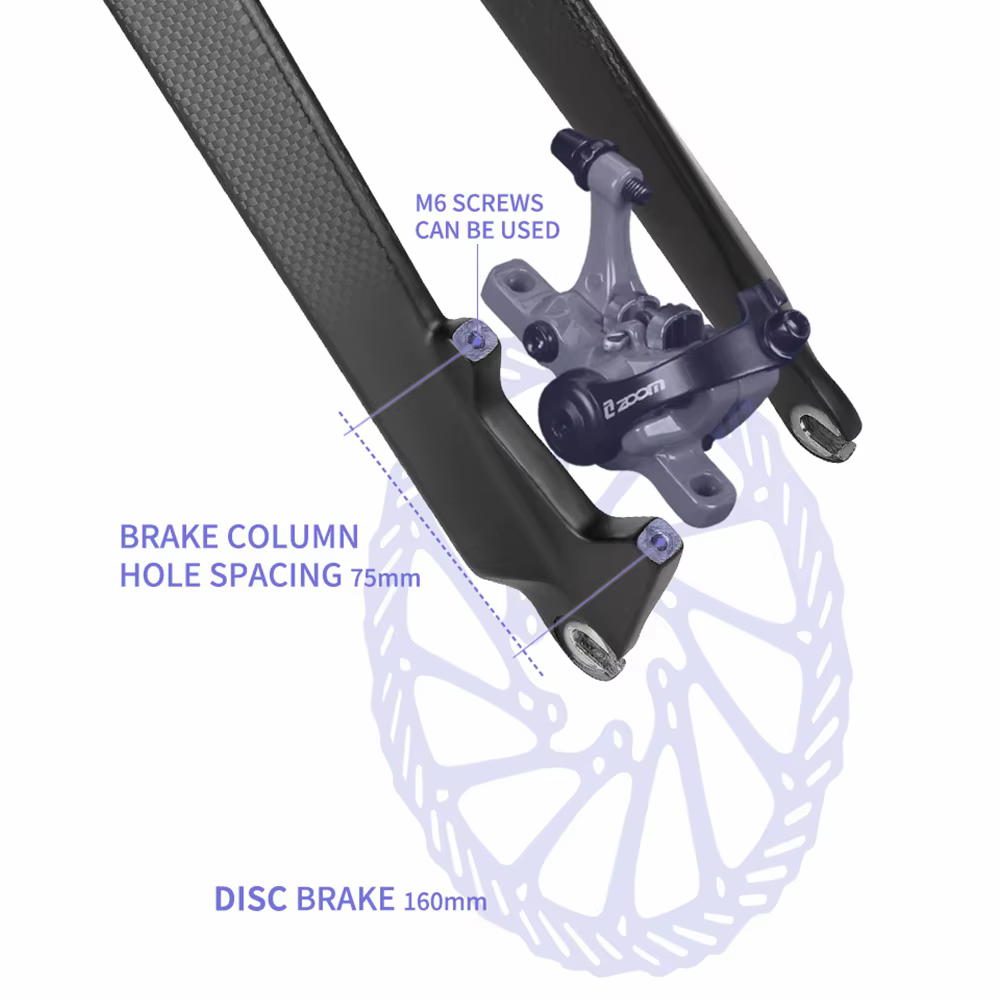 Fourche de vélo VTT en fibre de carbone