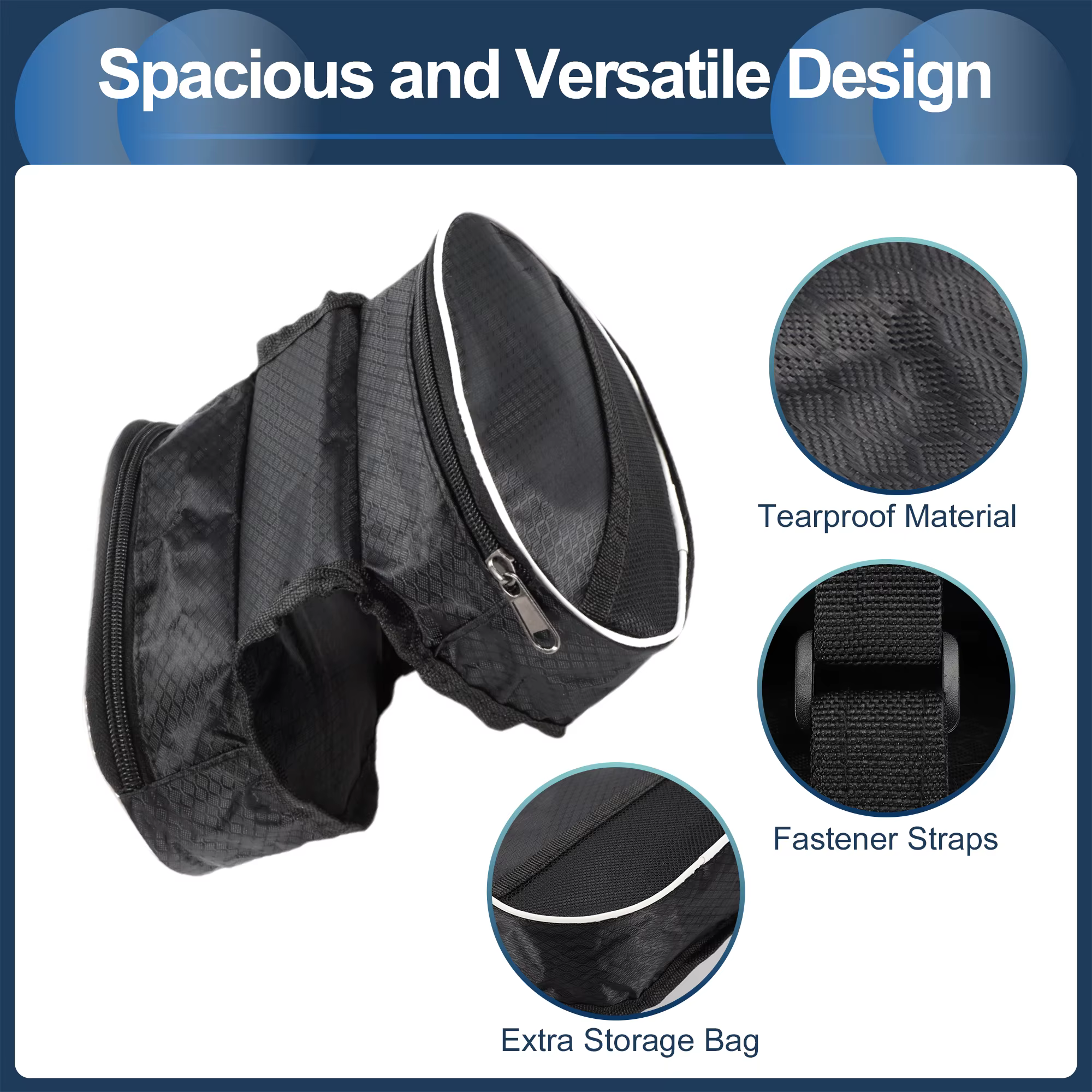 X Autohaux-Sac imperméable en PVC pour cadre de vélo