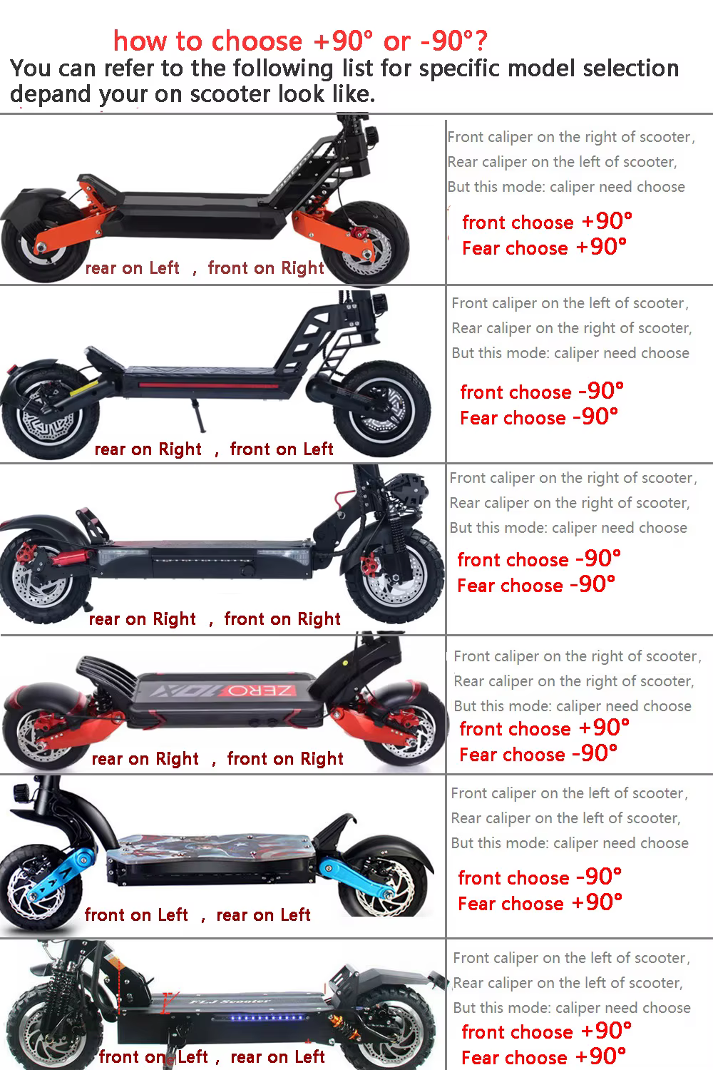 Zoom vélo Scooter électrique mise hors tension contrôle huile hydraulique étrier de frein à disque 2200 2000 1000mm pour zéro kaabo KUGOO e-bike