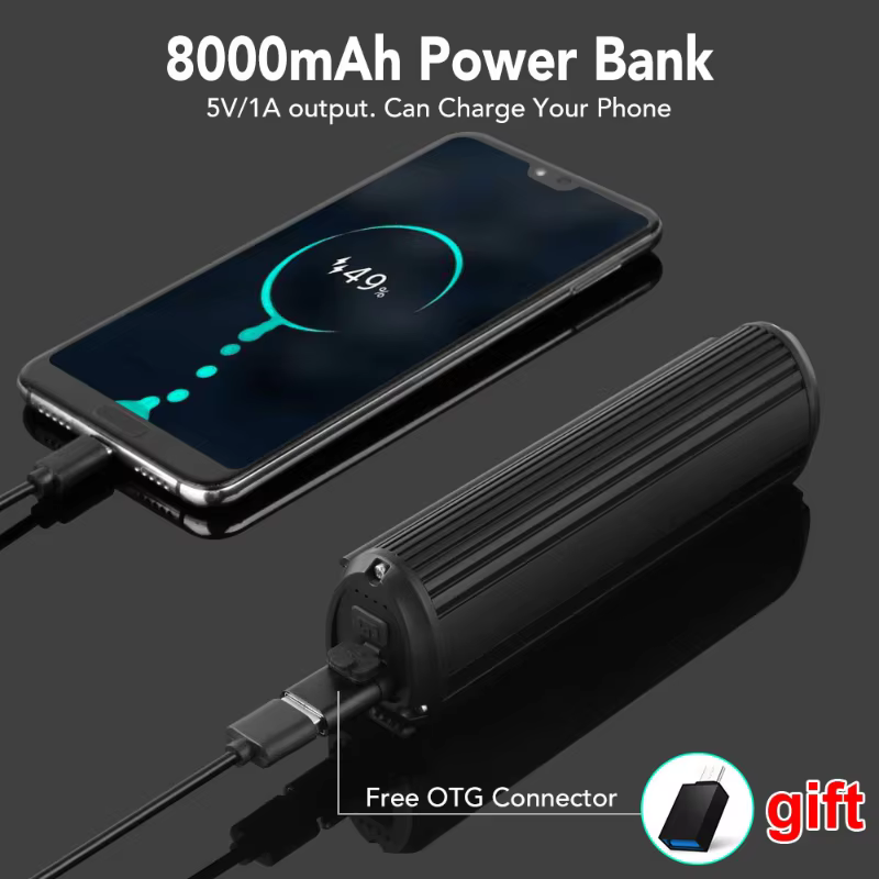 Feu de vélo 8000mAh 5 LED