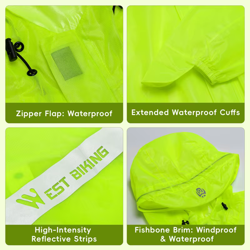 WEST BIKING-Imperméable de cyclisme pour homme