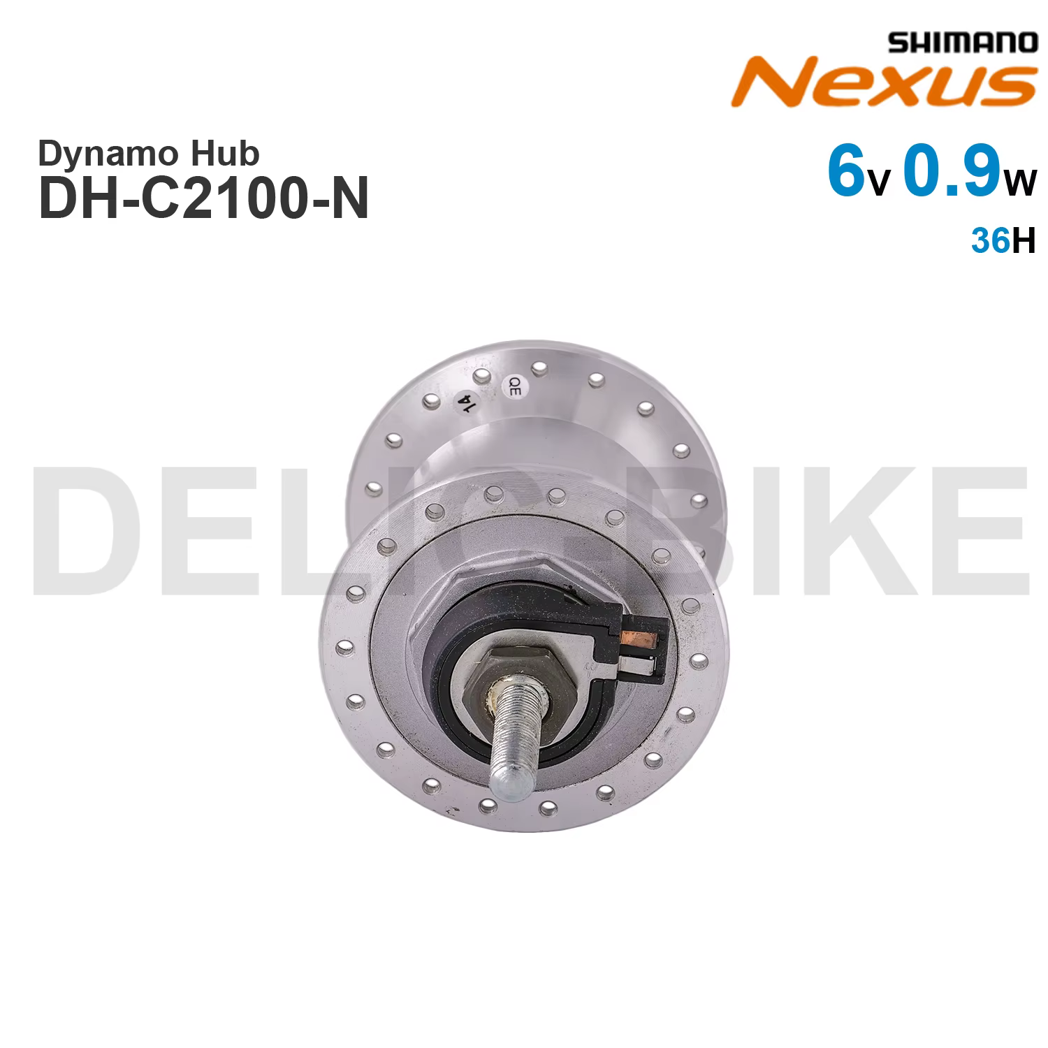SHIMANO NEXUS-Hub Dynamo 6V 0.9W DH-C2100-N 36H feu avant LP-X101 6V 0.9W pièces d'origine