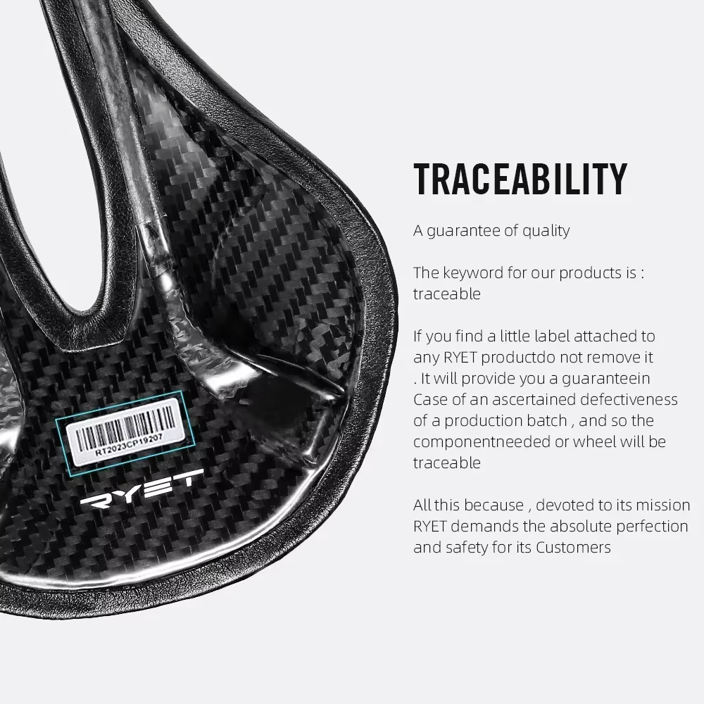 RYET selle de vélo entièrement en carbone 143/155MM Super légère 125g route vtt course PU siège souple coussin