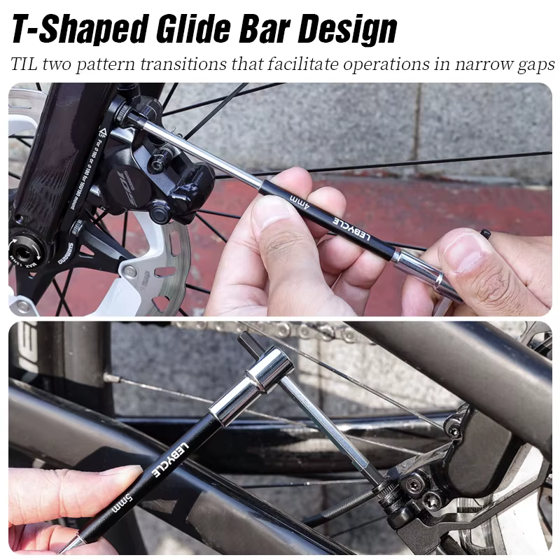 LEBYCLE – clé hexagonale coulissante en forme de T pour vélo de route et vtt