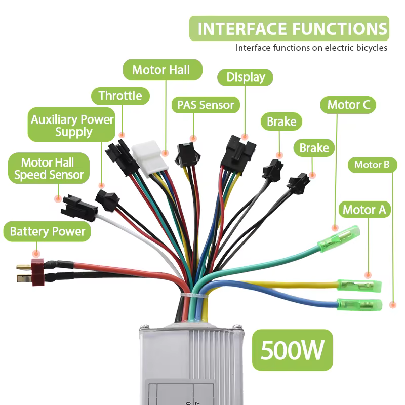 Contrôleur électrique sans balais 350W 500W 800W 36V 48V