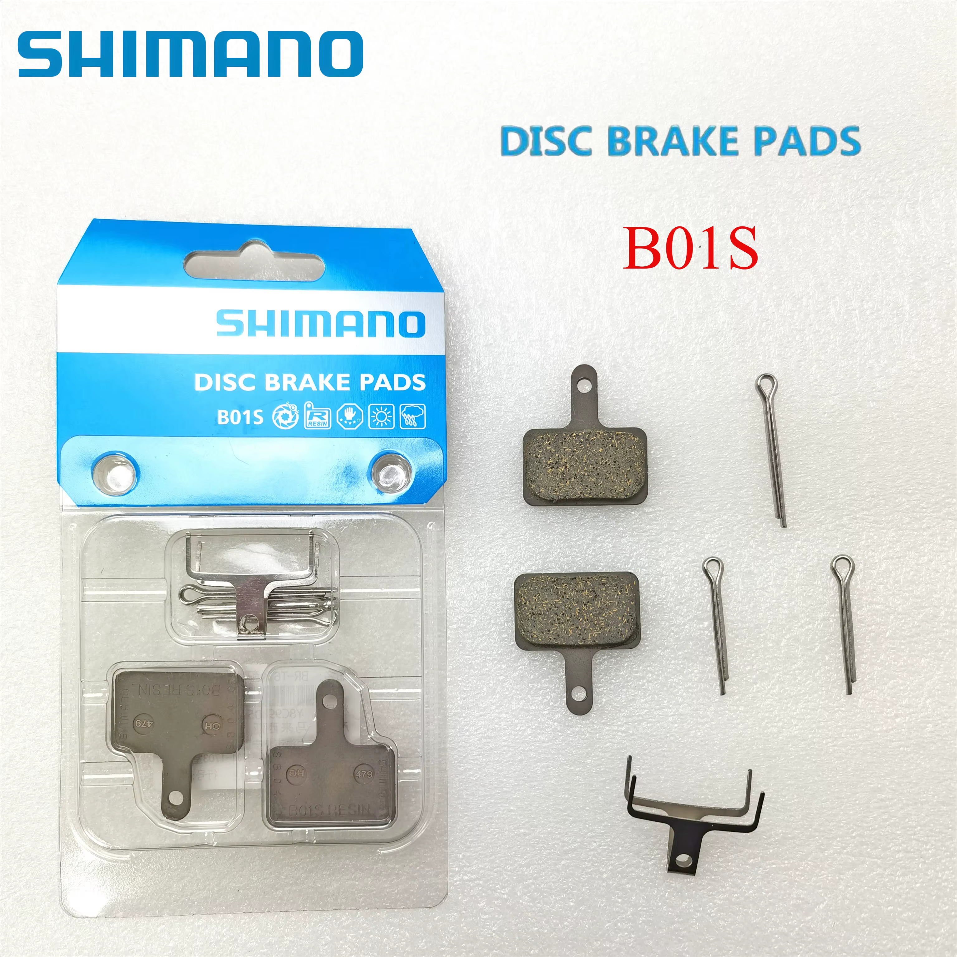 Plaquettes de frein à disque en résine Shimano B01S pour vélo de montagne