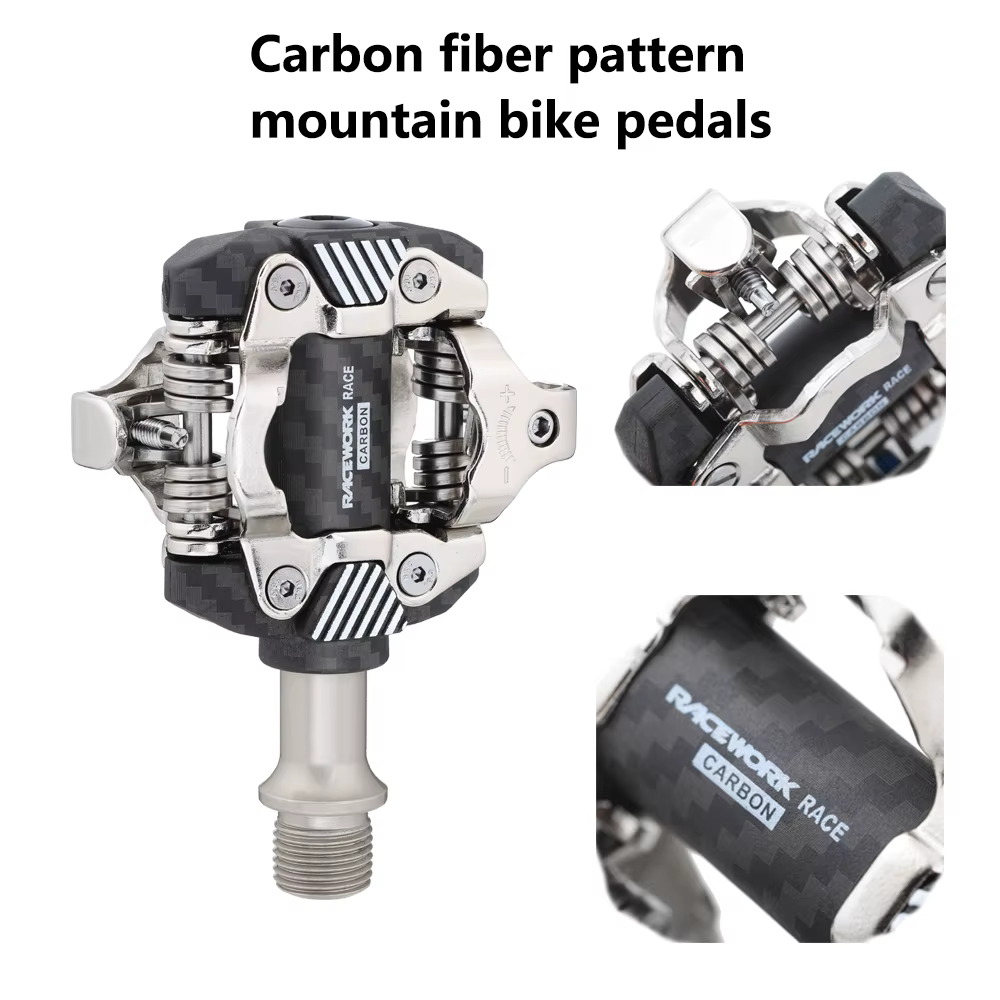 Pédales de vélo VTT en fibre de carbone RACEWORK