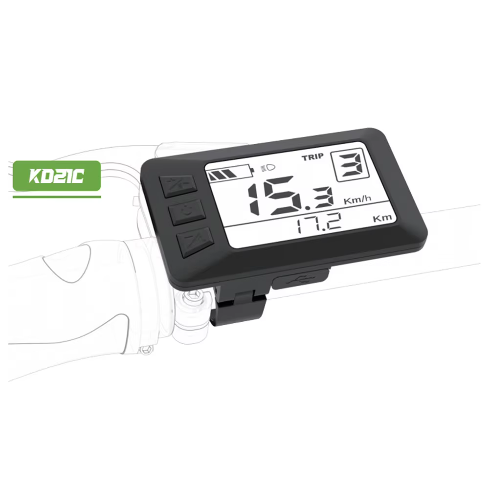 Vélo électrique KD21C écran d'affichage LCD compteur clé DISP 5pin prise mâle 24V 36V 48V 52V panneau de contrôleur de vitesse pour Ebike vtt UART