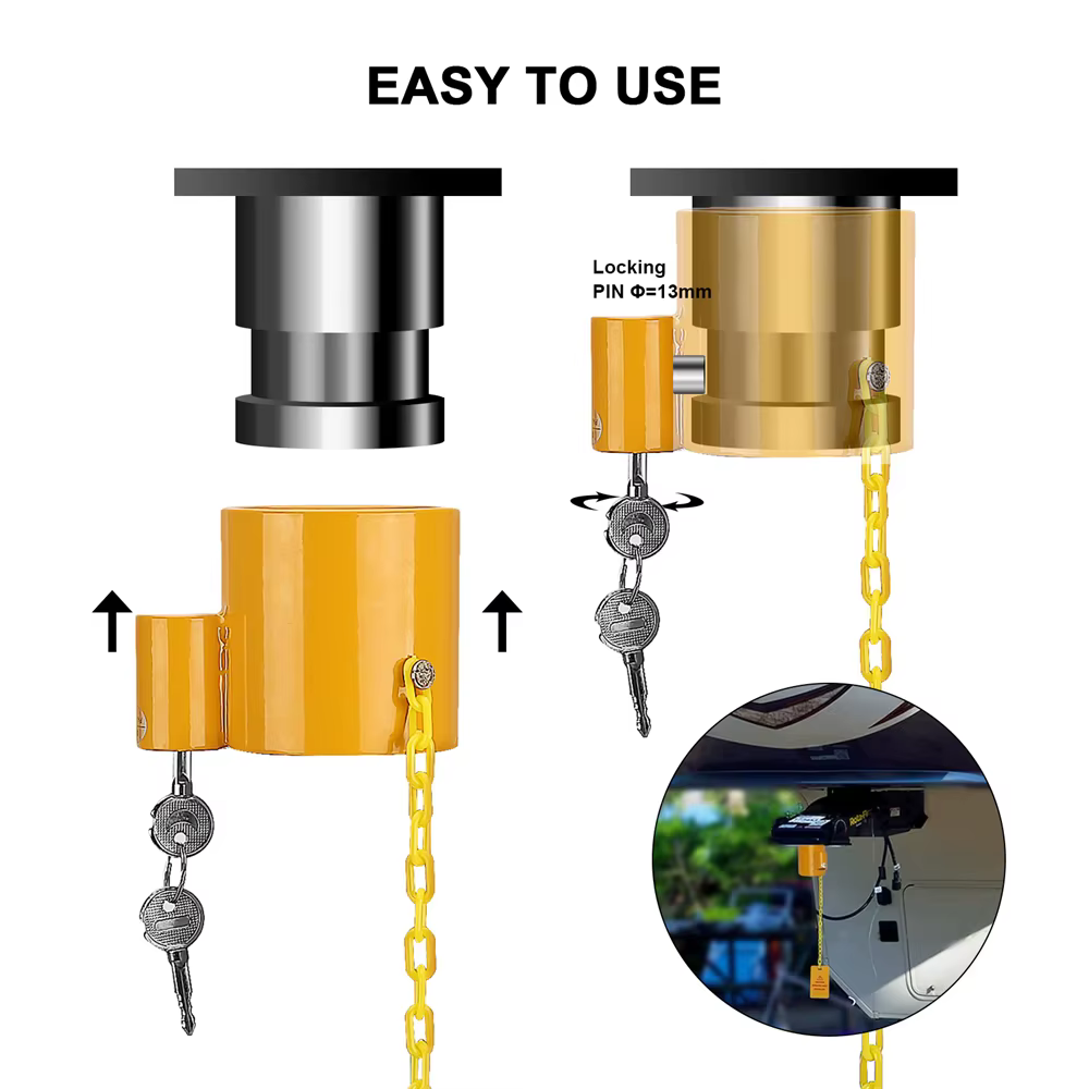 Verrou de sécurité anti-effraction durable pour axe de roue