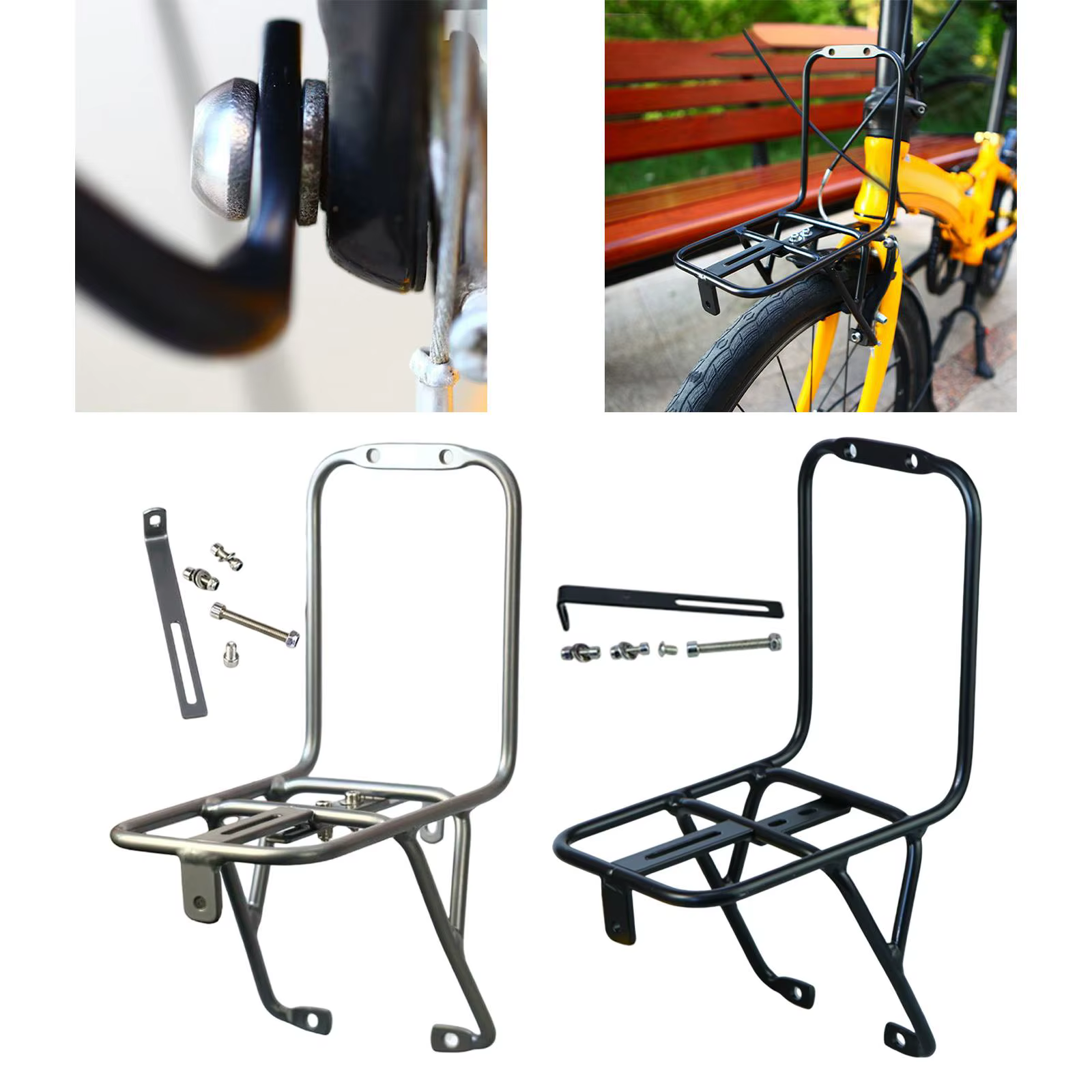 Porte-paniers avant de vélo facile à installer