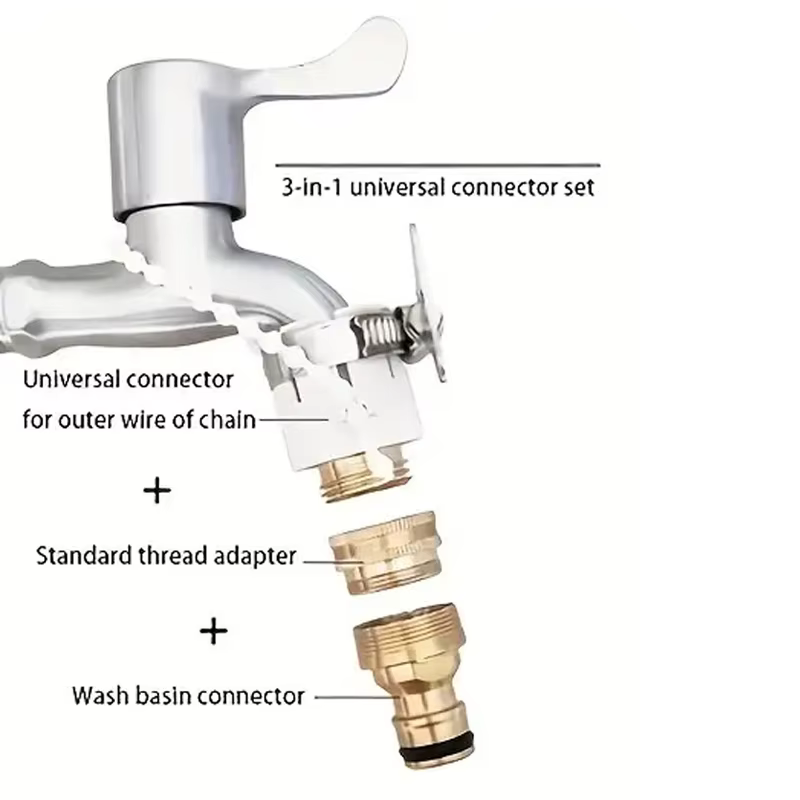 Adaptateur de tuyau d'eau, robinet domestique, connexion rapide d'eau, pistolet à eau pour Machine à laver, accessoires de quincaillerie pour conduite d'eau