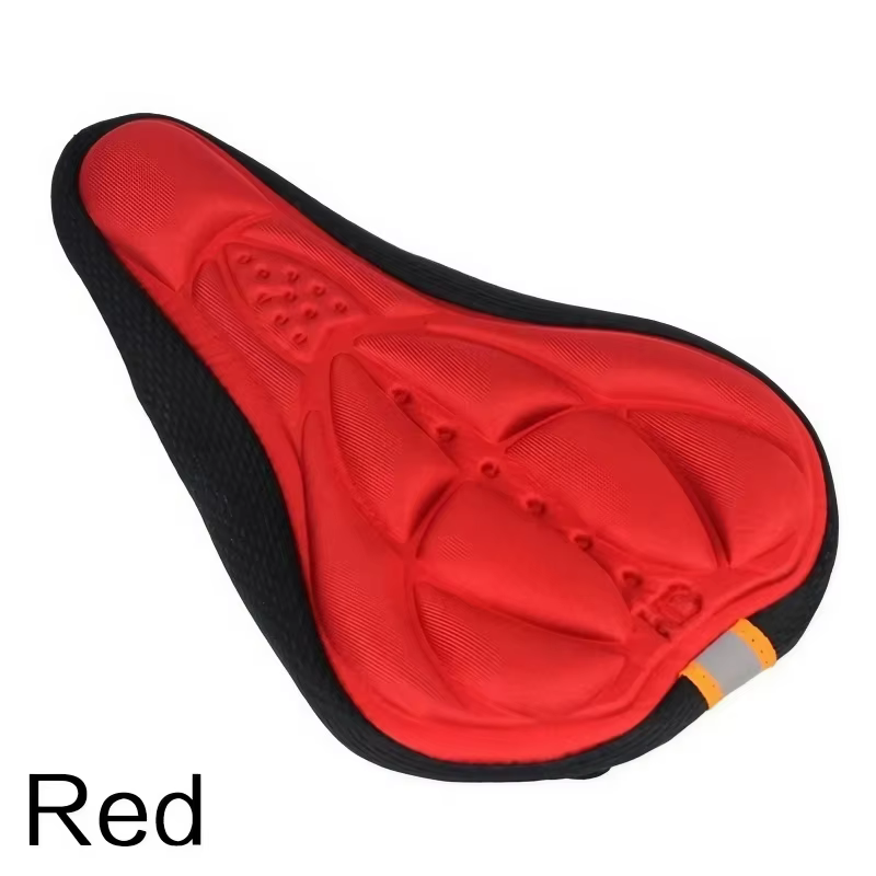 Housse de selle de vélo 3D rembourrée avec coussin en gel large et doux