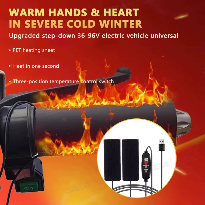 BLALION 12V 3 vitesses moto poignée chauffante réglable thermique e-bike ATV guidon chauffage plus chaud Kit